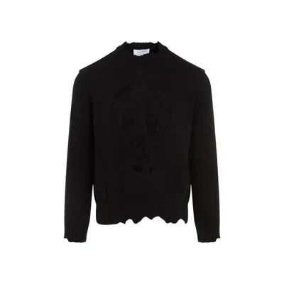 Alexander Mcqueen Black Cotton Sweater