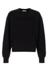 Alexander Mcqueen Cotton Sweatshirt With Ribbed Cuffs And Hem In Black