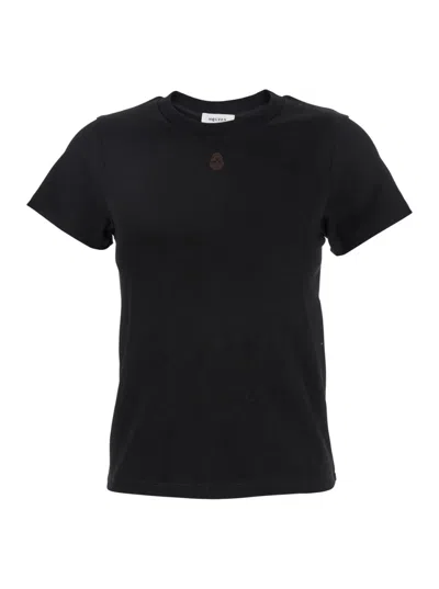ALEXANDER MCQUEEN BLACK COTTON T-SHIRT