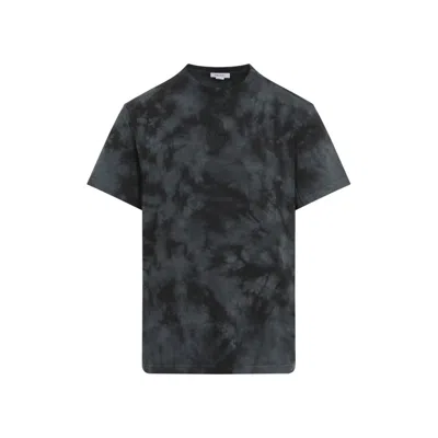 Alexander Mcqueen Mcqueen Skull Patch Tie Dye Cotton T-shirt In Black