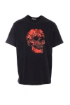 Alexander Mcqueen Wax Flower Skull Printed T-shirt