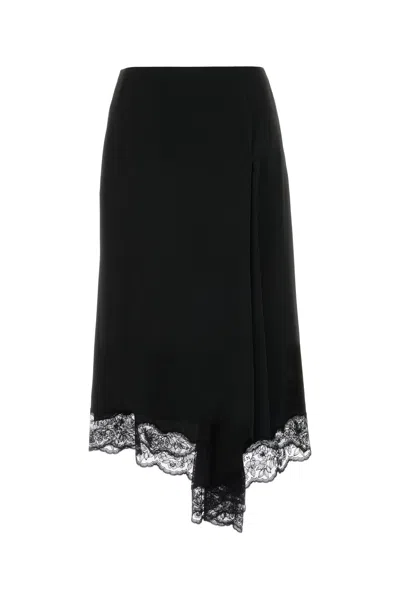 Alexander Mcqueen Black Crepe Skirt