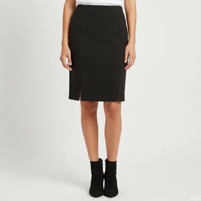 Pre-owned Alexander Mcqueen Black Crepe Slit Mini Skirt S