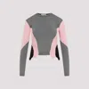 Alexander Mcqueen Black White Pink Wool Pullover In Black