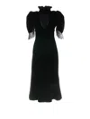 Alexander Mcqueen Lace-detail Velvet Dress In Black