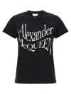 Alexander Mcqueen Mcqueen Women 'cut And Sew' T-shirt In Black