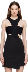 Alexander Mcqueen Black Cutout Bodysuit In 1000 Black