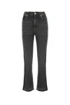 Alexander Mcqueen Black Denim Jeans In Black