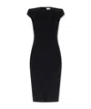 Alexander Mcqueen Cap-sleeve Lace-embroidered Midi Dress In Black