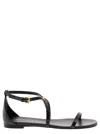 Alexander Mcqueen Ankle-strap Leather Sandals In Black