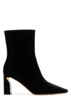 Alexander Mcqueen Ankle Boots Fabric Pointed Toe In Black