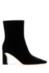 Alexander Mcqueen Ankle Boots Fabric Pointed Toe In Black