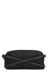 Alexander Mcqueen Black Fabric Beauty Case In Brown