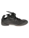 Alexander Mcqueen Flexion Leather Sneakers In Black