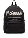 Alexander Mcqueen Black Graffiti Metropolitan Printed Backpack In Black