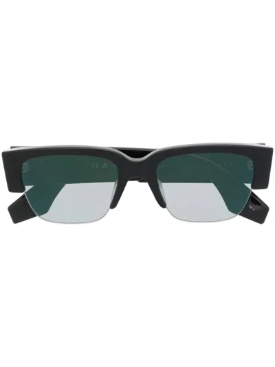 ALEXANDER MCQUEEN BLACK GRAFFITI SUNGLASSES