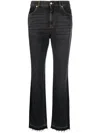 Alexander Mcqueen Alexander Mc Queen Slim Black Bell Bottom Jeans In Black