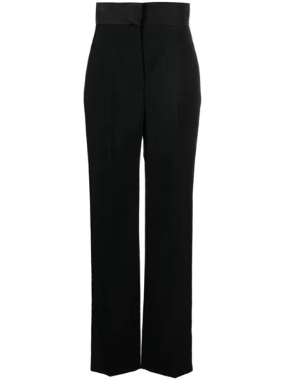 Alexander Mcqueen Black High-waisted Tailored Trousers