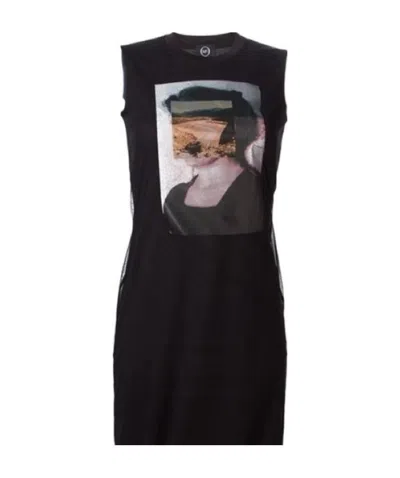 Alexander Mcqueen Black Hollow Portrait Dress