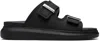 Alexander Mcqueen Black Hybrid Slides