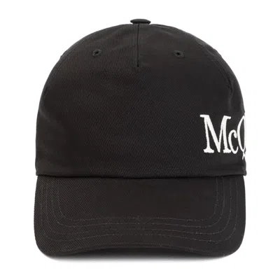 Alexander Mcqueen Black Ivory Cotton Hat