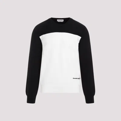 Alexander Mcqueen Black Ivory Cotton Pullover
