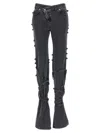 Alexander Mcqueen Mcqueen Wrapped Asymmetric Waist Jeans In Black