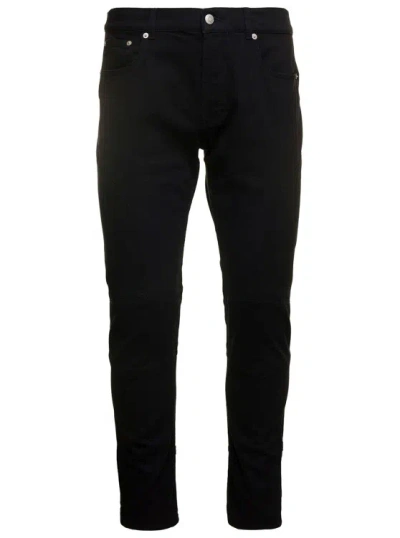 Alexander Mcqueen Versatile Stretch Denim Trousers In Black