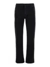 Alexander Mcqueen Black Jeans With Logo Patch On The Rear And Worn Out Effect In Denim Man In Multicolor