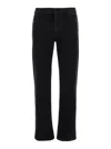 Alexander Mcqueen Black Jeans With Logo Patch On The Rear And Worn Out Effect In Denim Man In Black