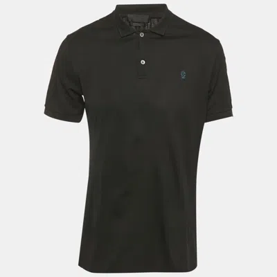 Pre-owned Alexander Mcqueen Black Jersey Polo T-shirt L