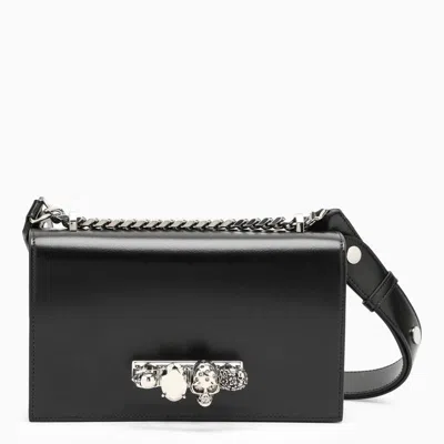 Alexander Mcqueen Black Jewel-embellished Satchel Shoulder Bag For Women