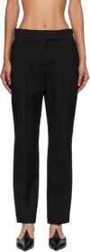 Alexander Mcqueen Grain De Poudre Wool Flared Pants In Black