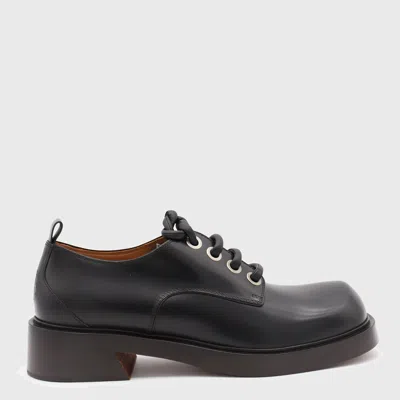 Alexander Mcqueen Black Lace Up Shoes