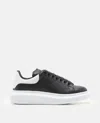 Alexander Mcqueen Black Low Top Sneakers With Chunky Sole And Contrasting Heel In Leather Man In Black