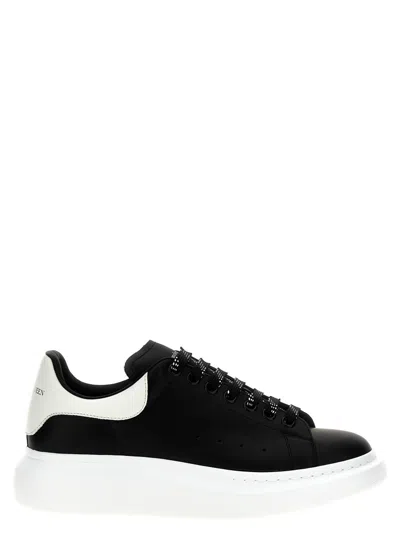 Alexander Mcqueen Black Lace Up Sneakers In White