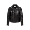 ALEXANDER MCQUEEN BLACK LAMB LEATHER BIKER JACKET