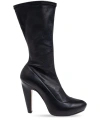 Alexander Mcqueen Closed Toe Knee Length Boots In Black
