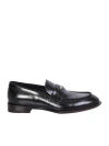 Alexander Mcqueen Coin-embellished Penny Loafers In Black