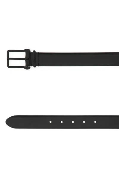 Alexander Mcqueen Black Leather Belt In 1070