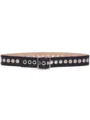 Alexander Mcqueen Women Medium Belt With Eyelets In Black