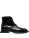 Alexander Mcqueen Leather Ankle Boot In Black