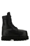 Alexander Mcqueen Elegant Black Leather Ankle Boots For Men