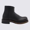 Alexander Mcqueen Chunky Sole Round Toe Studded Ankle Boots