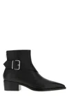 Alexander Mcqueen Ankle Boots With Block Heel And Buckle In Black