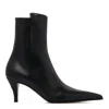 Alexander Mcqueen Black Leather Boots In Black