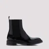 Alexander Mcqueen Calf Leather Chelsea Float Boots In Black