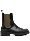 Alexander Mcqueen Black Leather Boxcar Ankle Boots