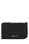 Alexander Mcqueen Black Leather Wallet By  In Black