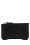 Alexander Mcqueen Black Leather Card Holder